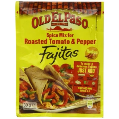 Image of Old El Paso Roasted Tomato &amp; Pepper Fajita Seasoning Mix 30g (Pack of 24)