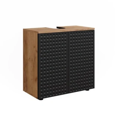 Image of Vicco Vanity unit Irma, Gold power oak/Anthracite, 60 x 59 cm