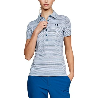 Image of Under Armour Women Zinger Short Sleeve Novelty Polo Moroccan Blue, Small
