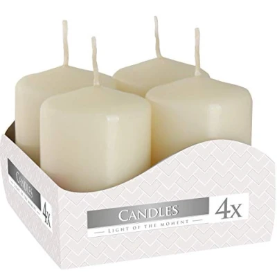 Image of Bispol Votive Candles, set of 4, 13 colours to choose from, 7 hours burning time. (Ivory)