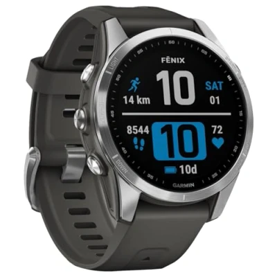 Image of Garmin Fenix 7S 42mm Silver (Grey Silicone Strap)