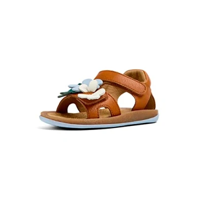 Image of Camper Baby Girls Bicho First Walkers K800523 Flat Sandal, Brown, 4.5 UK Child