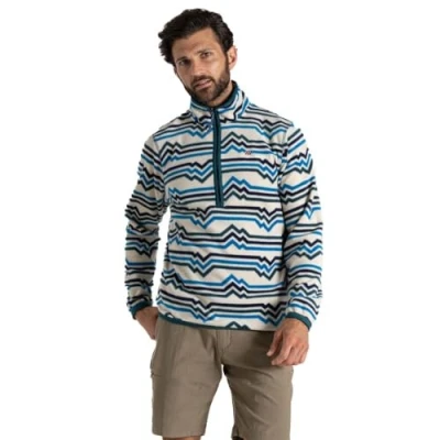 Image of Craghoppers Mens Tully Half Zip Fleece Pullover Sweater, Deep Ocean Gree, S EU