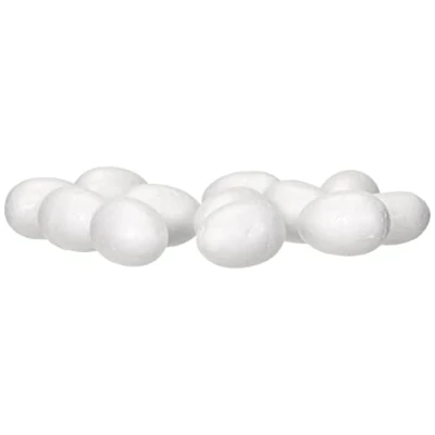 Image of Glorex Polystyrene Eggs White 35 mm, 12 Units