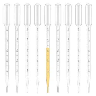 Image of G2PLUS Plastic Transfer Pipette 5ml Washable Pasteur Pipettes Measuring Pipettors Disposable Dropper for Mixing Acrylic Paints and Lab, Pack of 100