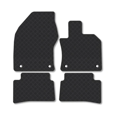Image of Rubber Car Mats Compatible With Lexus Ux (2019+) Tailored Fit Floor Liner Set Accessory Black Custom 4 Pieces Anti Slip Backing, Heavy Duty &amp; Waterproof, Easy Clean