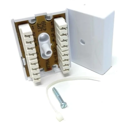 Image of 4 Pair BT Telephone Phone IDC Terminal Block Plate Coupler Junction Box Unit 7/8A