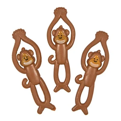 Image of Baker Ross AG651 Stretchy Flying Monkeys (Pack of 4) Perfect for Kids Party Bag Fillers or Gifting Ideas