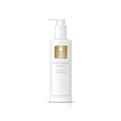 Image of Pure Lakes Lavender &amp; Chamomile Hand Lotion Pump Organic with Essential Oils Vegan Made Ingredients 250ml