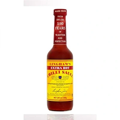 Image of Lingham Extra Hot Chilli Sauce 358g (pack of 4)