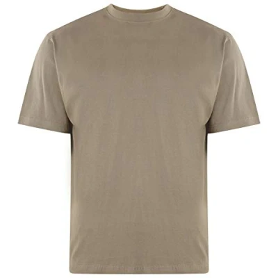Image of Kam Menswear Denim Mens T Shirts Big &amp; Tall Short Sleeve Crew Neck Olive Size 8XL