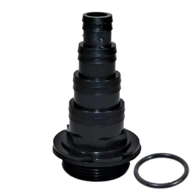 Image of 1.5″ BSP 4 Stepped Black Threaded HOSETAIL KOI Fish Pond Tank Pump Filter Pipe