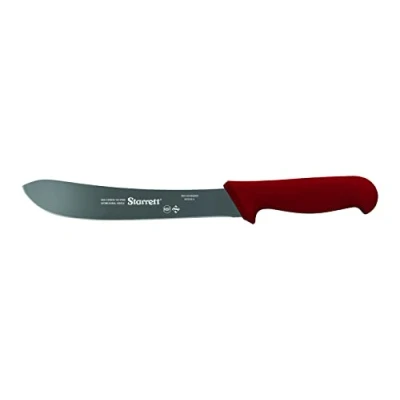 Image of Starrett Professional Stainless Steel Chefs Steak Knives 8 inch (200mm), Red