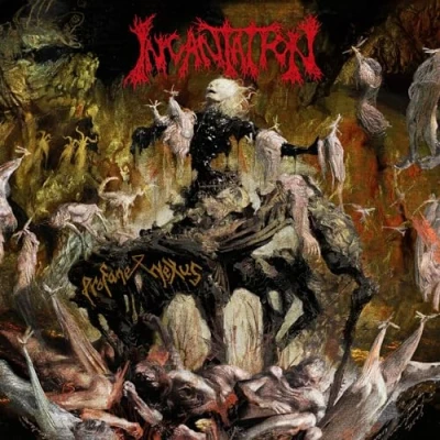 Image of Incantation (Metal) Profane Nexus Green With Red, White And Black Splatter vinyl 2017 USA LP RR7348