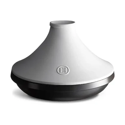 Image of Emile Henry Tajine Delight Black / White ø 33.5 cm 4 Liter