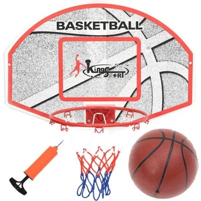 Image of vidaXL Five Piece Wall Mounted Basketball Backboard Set 66x44.5 cm
