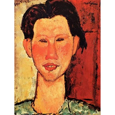 Image of Wee Blue Coo Amedeo Modigliani Portrait Of Chaiim Soutine Old Large Art Print Poster Wall Decor 18x24 inch