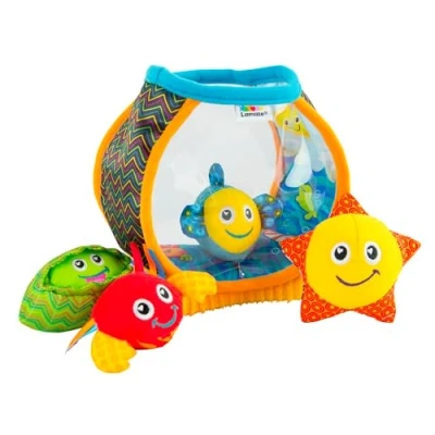 Image of Lamaze My First Fishbowl Sensory Play for Babies, Educational and Interactive Soft Cuddly Toy, Gift New Parents, Suitable Babies Boys Girls from 6 Months+