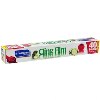 Image of Kingfisher Catering Cling Film Wrap, Transparent, 40 m x 30 cm