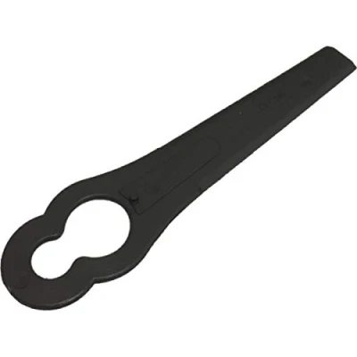 Image of Fort Fasteners Mower Blades Plastic Clip On to Fit Qualcast Mowers with Figure of 8 Type Mounting E.g Hoversafe 25/30, Mow n Trim, Etc. Black Mega 250