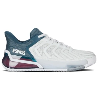 Image of K SWISS Ultrashot 4 Clay court tennis shoes, Men&#039;s, Size: 12, White/stargazer/neon blaze shoes