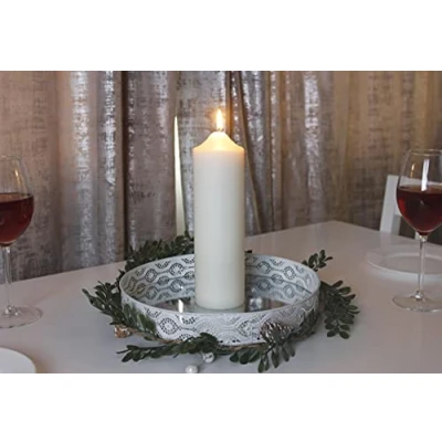 Image of Marco Paul 150 Hours 24cm Church Pillar Candle Long Burn Time Ivory Candles Burning Lighting Lantern Light Lasting Festive Décor Wedding Party Christmas