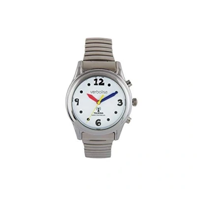 Image of Verbalise Ladies Radio Controlled Talking Watch with Date, Alarm and Silver Expanding Strap