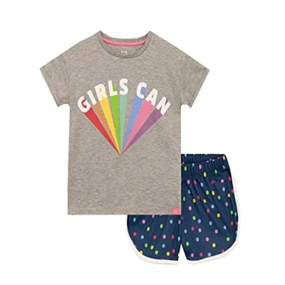 Image of Harry Bear Girls Pyjamas Rainbow Positive Slogan Multicoloured 10 11 Years