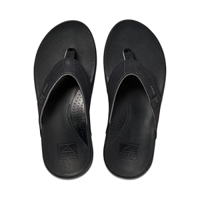 Image of Reef Men&#039;s Cushion Spring Flip Flop, Black Grey, 9 UK