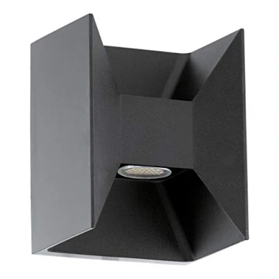 Image of Eglo LED Outdoor Wall Lamp Morino, 2 Bulbs Light Made of Aluminium, Colour: Anthracite, IP44