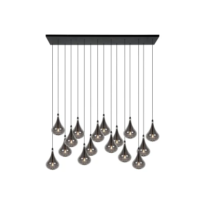 Image of Lucide TEARS Pendant light LED Dim. G4 16x1,5W 3000K Black