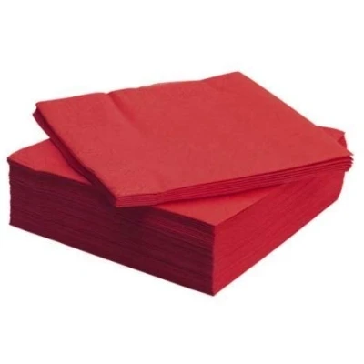 Image of Red 40cm 3ply Dinner Napkins Pack 100