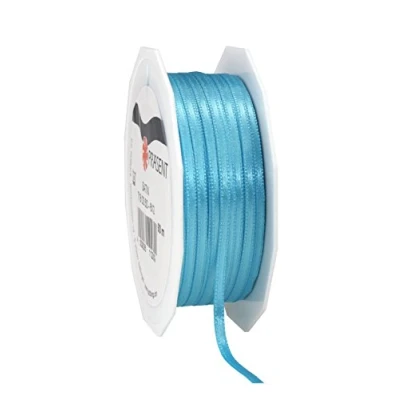 Image of C.E. Pattberg SATIN aquamarine gift ribbon, 55 yards for Wrapping Gifts, 0.12 inches width, Ribbon Decorating &amp; Crafting, Decorative every occasion