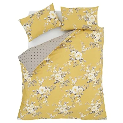 Image of Catherine Lansfield Canterbury Single Duvet Set Ochre
