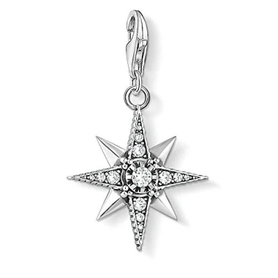 Image of Thomas Sabo Women Charm Pendant Royalty Star 925 Sterling Silver 1756 643 14