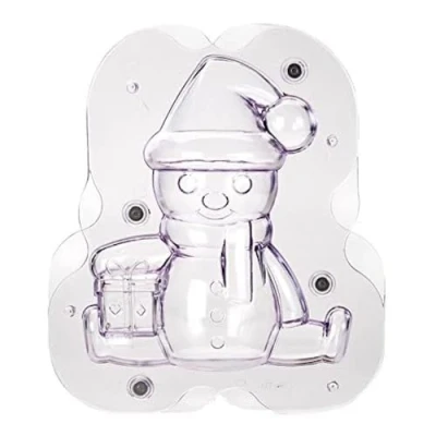Image of Ibili Magnetic Gingerbread/Chocolate Mould Snowman, Transparent/Purple, 20 x 17.3 cm
