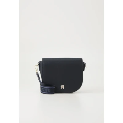 Image of Tommy Hilfiger Logotape Saddle BAG Across body bag, Women&#039;s, Size: One Size, Blue