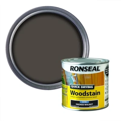 Image of Ronseal QDWSSW250 Woodstain Quick Dry Satin Smoked Walnut 250ml