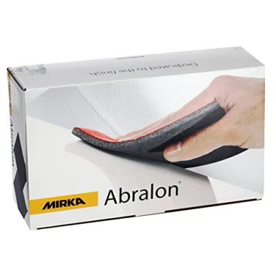 Image of Mirka Iridium sanding Triangle Premium Sandpaper 100x152x152mm 36 hole hook and loop, Grit 120, 10 pcs / For paint, putty, primer, wood, steel, mineral based materials, plastic