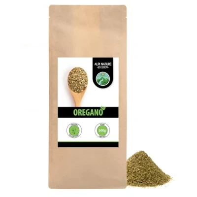 Image of oregano rubbed (500g, 1.1lb), gently dried, spice 100% pure and natural for the preparation of mixtures