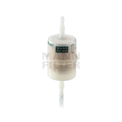 Image of 7723992 Fuel Filter MANN WK 42/1 In Line 6mm MERCEDES BENZ: W123 Saloon, S Class Estate, RENAULT: Trafic I Van