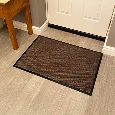 Image of The Shopfitting Shop Dirt Trapper Door Mat Indoor &amp; Outdoor Non Slip Rubber Backing Carpet and Floor for Home, Kitchen Offices Multi Colour Sizes Heavy Duty (Beige, 60cm x 90cm)