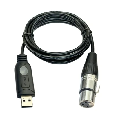 Image of DSD TECH SH AU20A USB to XLR Cable for Dynamic Microphones such as Shure(5.9FT)