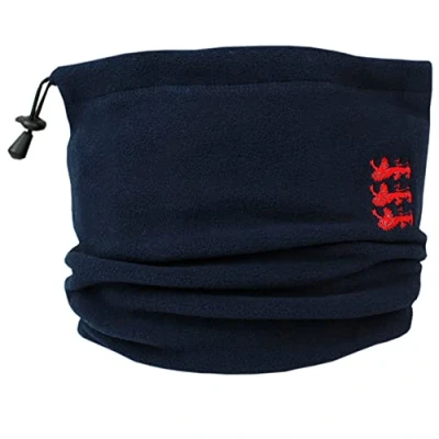 Image of TeddyTs 3 Lions Fleece Snood with Adjustable Toggle (Navy &amp; Red)