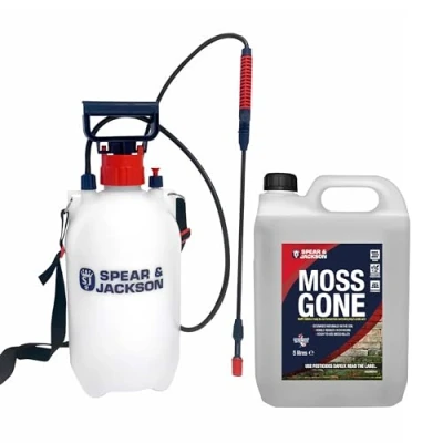 Image of Spear &amp; Jackson Moss Gone killer 5L with Garden Sprayer, Fast Acting, Suitable on hard surfaces