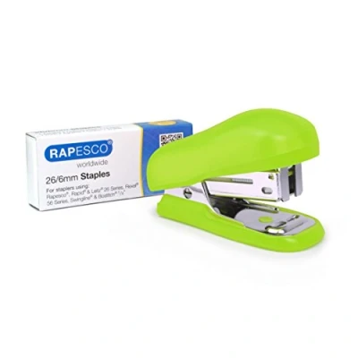 Image of Rapesco 1411 Bug Mini Stapler with 1000 x 26/6mm Staples, Green