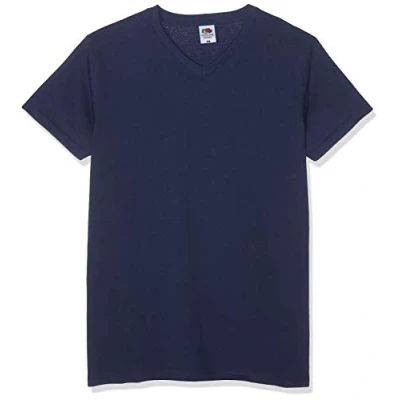 Image of Fruit of the Loom Men&#039;s V Neck Valueweight T Shirt Pack 10, Navy, X Large
