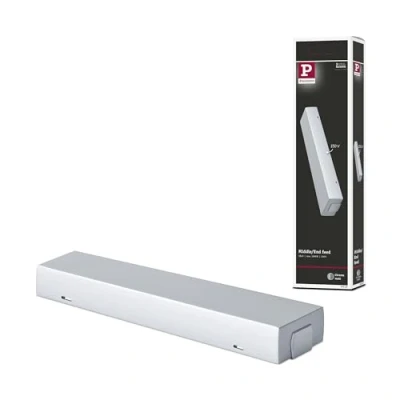 Image of Paulmann 96885 URail middle feed 205x45mm max. 1000W chrome matt rail system