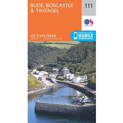 Image of Explorer 111 Bude, Boscastle &amp; Tintagel Map With Digital Version