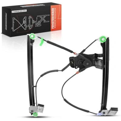 Image of Frankberg Manual Window Regulator Front Right Passenger Side Without Motor Compatible with Polo 6N1 All Engines Hatchback 1994 1999 Replace# 6N3837402E